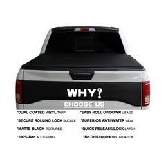 Soft Roll Up 5’2″ / 61.7″ Truck Bed Cover Compatible for 2015 2016 2017 2018 …