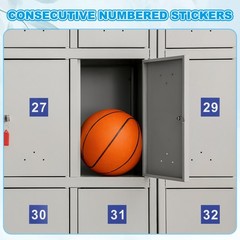 1.5″ Consecutive Number Stickers, 1 Set Self Adhesive Number Decals, Blue