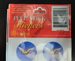 Lot of 5 Packs Vin USA Color Clings Stickers Christmas Theme Peel & Stick NOS