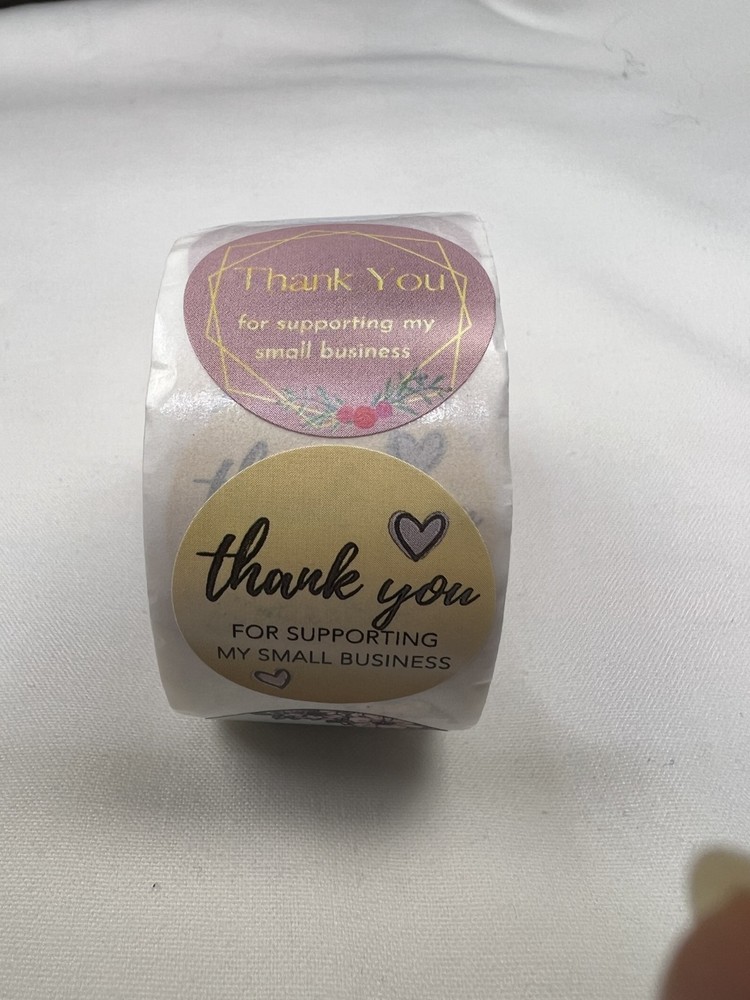 25mm Thank You Stickers 3 Patterns 500/Roll