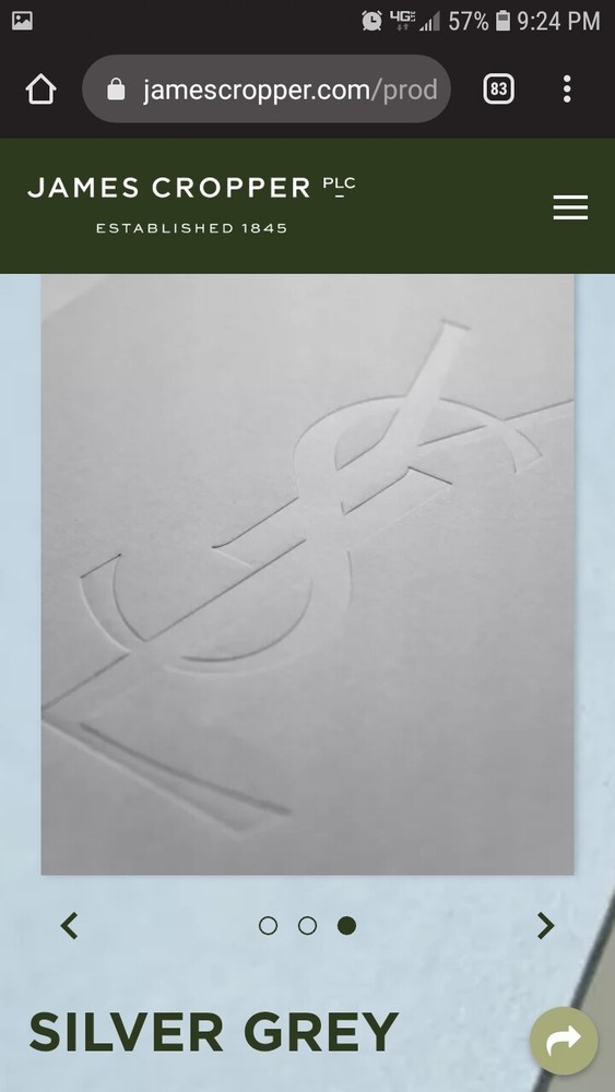 Heavy Cardstock, 10 pages, James Cropper VANGUARD brand from UK, NATURAL PEBBLE