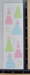 Mrs Grossman WEDDING CAKES REFLECTIONS Stckrs PASTEL PINK BLUE GREEN CAKES