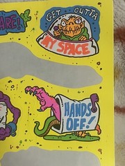 90’s Vintage Post-it Removable Sticker Sheet Monsters Do Not Disturb Beware 1990