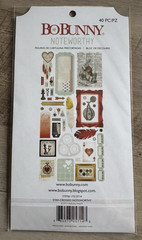 Bo Bunny Star-Crossed Noteworthy Scrapbooking 40-piece Ephemera Pack NEW