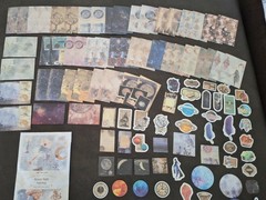 Original Retro Material Pack 100 Pc Scrapbooking JJ Craft Kit Papers Illusory…