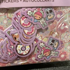 New Japanese Tokidoki Die-Cut 1″ * 40 Sticker Pieces 8 Designs – Purple HTF ❤️