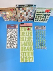 RETIRED SCRAPBOOK ALPHABET LETTERS STICKER LOT K & COMPANY STICKO COLORBOK EK #2