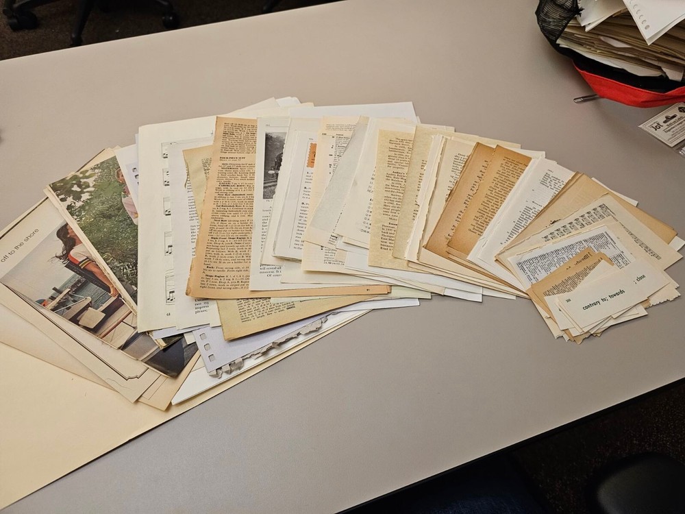  vintage junk journal paper lot, antique book pages, ephemera, forgien language 