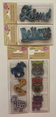 4 Packs Crafters Square Laser Cut Chipboard Decor 3 or 6pcs Each Packet New