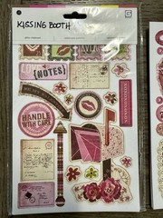 Basic Grey *KISSING BOOTH* Coordinating Chip Stickers & Die Cut Shapes +BONUS