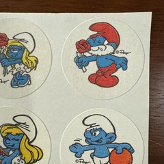 Vintage Smurfs Peyo Scratch & Sniff Stickers 12 Lot Rare Unused 1980s