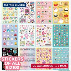 Horizon Group USA Sticker Book with Large and Small Sizes, Kids Stationary for W