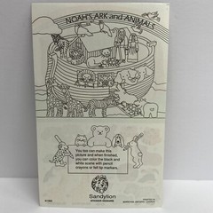 Sandylion Noah’s Ark & Animals Stickers 1 Sheet 1993 Vtg Arts Crafts Religious