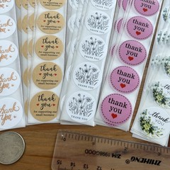 200pcs Cute Thank You Stickers 1” Small Business for Decorate Envelopes Sealing