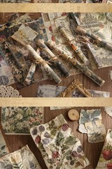 30 pcs Vintage Scrapbooking Stickers DIY Craft Supplies for Album Planner
