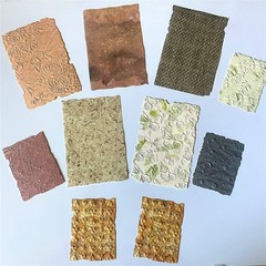 Textured Paper Sampler ✿ 10pc Ephemera Test Kit – Scrapbook & Junk Journal Pack