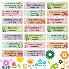Outus 200 Pieces Bible Verse Stickers Scripture Inspirational Decals Bible Verse