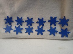 Die Cuts — Blue Snowflakes 1 3/4 Inches Tall — New 12 Count Scrapbooking Embel