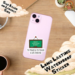 Best Teacher Ever Sticker, Teacher Appreciation Gift, Cute Teacher Decal