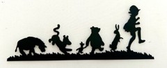 Winnie the Pooh & Friends Die Cuts * Set of 12 * Black Cardstock * Cute!