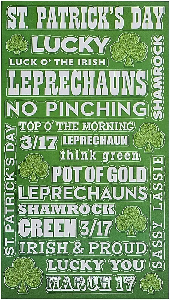 EK SUCCESS Sticko Themed Stickers – POT OF GOLD PHRASES – 26 pcs