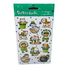 Vintage American Greetings St Patricks Day stickers Irish Leprechaun Sealed