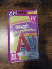 Pacon Self-adhesive Paper Letters DAZZLE 6 COLORS 2 1/2″