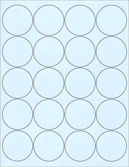 6 SHEETS 2″ ROUND CIRCLE BLANK BLUE STICKER 120 LABELS, ALL PURPOSE, CRAFTS