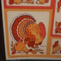 Hallmark Thanksgiving Fall Stickers Turkeys Corn Pumpkins Squash Leaves Autumn
