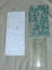 Mixed Lot of Assorted Scrapbook Letters 3D Glitter, Bejeweled As Shown (A)