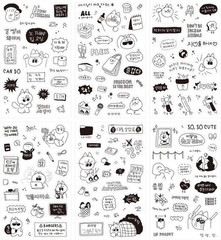 Little Doodle Theme Sticker Set of 6