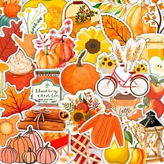 Fall Stickers, Autumn-Themed Stickers with Pumpkins, Leaves, Animals & More –…