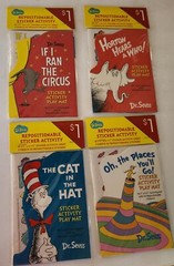 Dr Seuss Repositionable Sticker Activity 4-Packages Lot New Sealed