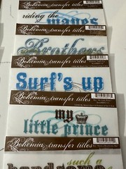 My Mind’s Eye Bohemia Transfer Titles Rub On Scrapbooking Craft (You Choose)