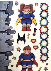 Provo Craft 2000 Super Kid City Super Heroes Clear Stickers Scrapbook NOS