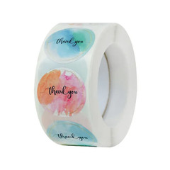 500pcs/1 Roll Stickers Thank You Self-Adhesive Sealing For Gift Box Envelope NEW