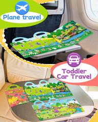 Reusable Sticker Book for Toddlers, Stickers for Kids, Ages 3+, Animals, Dinosau
