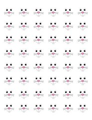 48 EASTER BUNNY FACE ENVELOPE SEALS LABELS STICKERS 1.2″ ROUND