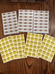 Happy Smiley Face Rainbow Stickers Car Window Cling Street Graphics