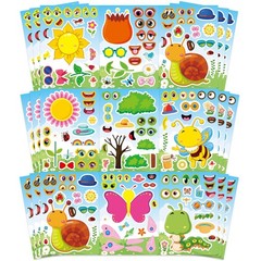 24 Sheets Make Your Own Stickers for Kids, Bug Stickers, Insect & Plant Theme…