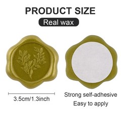 20Pcs Self-Adhesive Olive Stickers Wax Seal Stickers Wedding Invitation Envelope