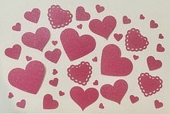 450+ Super Fun Heart Die Cuts Mixed Pink Pack Valentines Embellishment/Ephemera