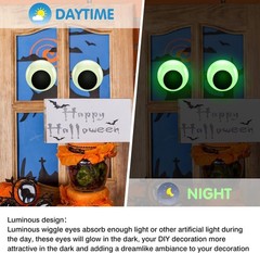 Glow in The Dark Wiggle Eyes 50mm Plastic Self Adhesive Luminous Craft Stickers