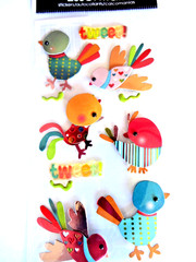 Sandylion Essentials JOLEES Scrapbook Tweet Metallic BIRDS