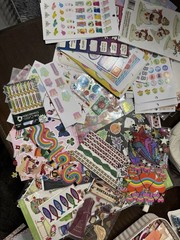 Huge lot of junk journal scrapbook supplies paper stickers washi tape