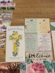 Easter Holiday Card, Note, & Sticker Lot – 9 Cards w/ Envelopes