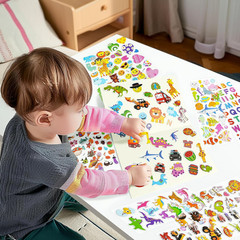24 Sheets 500 Stickers for Kids, Toddlers 2-4 Years Old, Dinosaur & Traffic Them