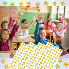 3000 PCS Star Stickers, 0.6″ Sparkly Holographic Stickers, Kids Rewards