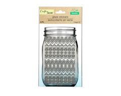 CRAFTER’S SQUARE Paper Crafts Magic-On GLASS Stickers – SILVER – 6 pcs
