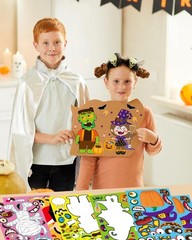 42 Sheets Halloween Party Favors Stickers for Kids, Halloween Crafts Make You…